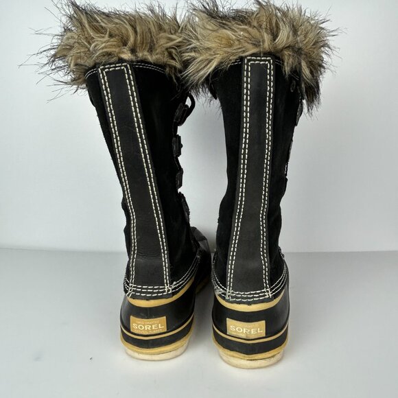 Sorel Boots Womens Size 7 Joan Of Arctic Waterproof Insulated Black Lace Up - Picture 4 of 16